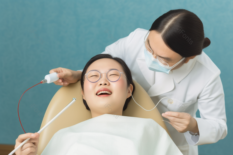 欢快愉快的检查牙齿医疗设备,高清,摄影图,摄影图片,图片大全,摄影图免费下载